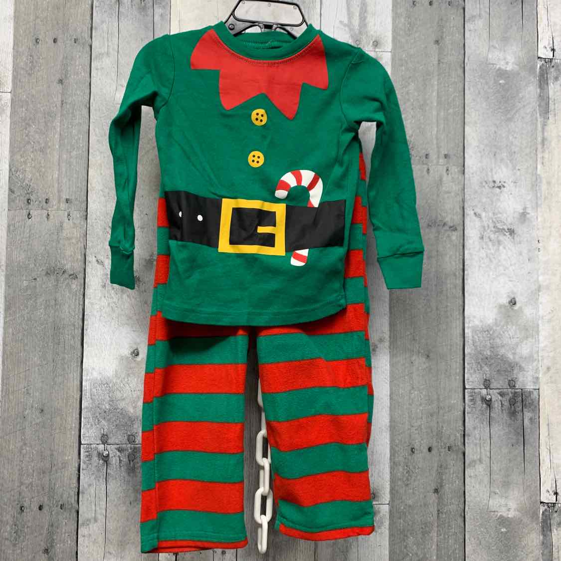 Size 2T Red/Green Carter's 2pc PJs