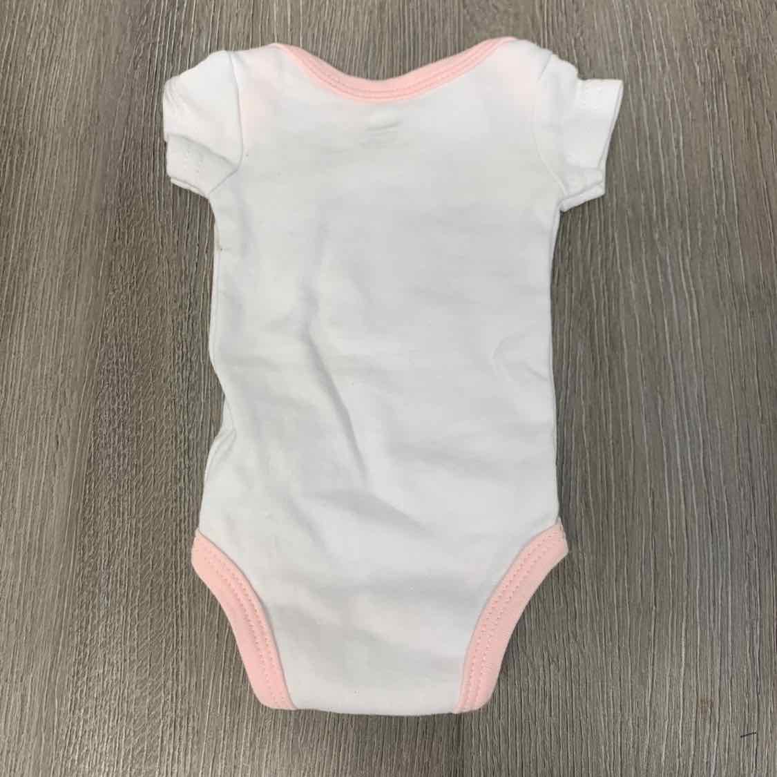 Size Preemie White/Pink B Brand Bodysuit