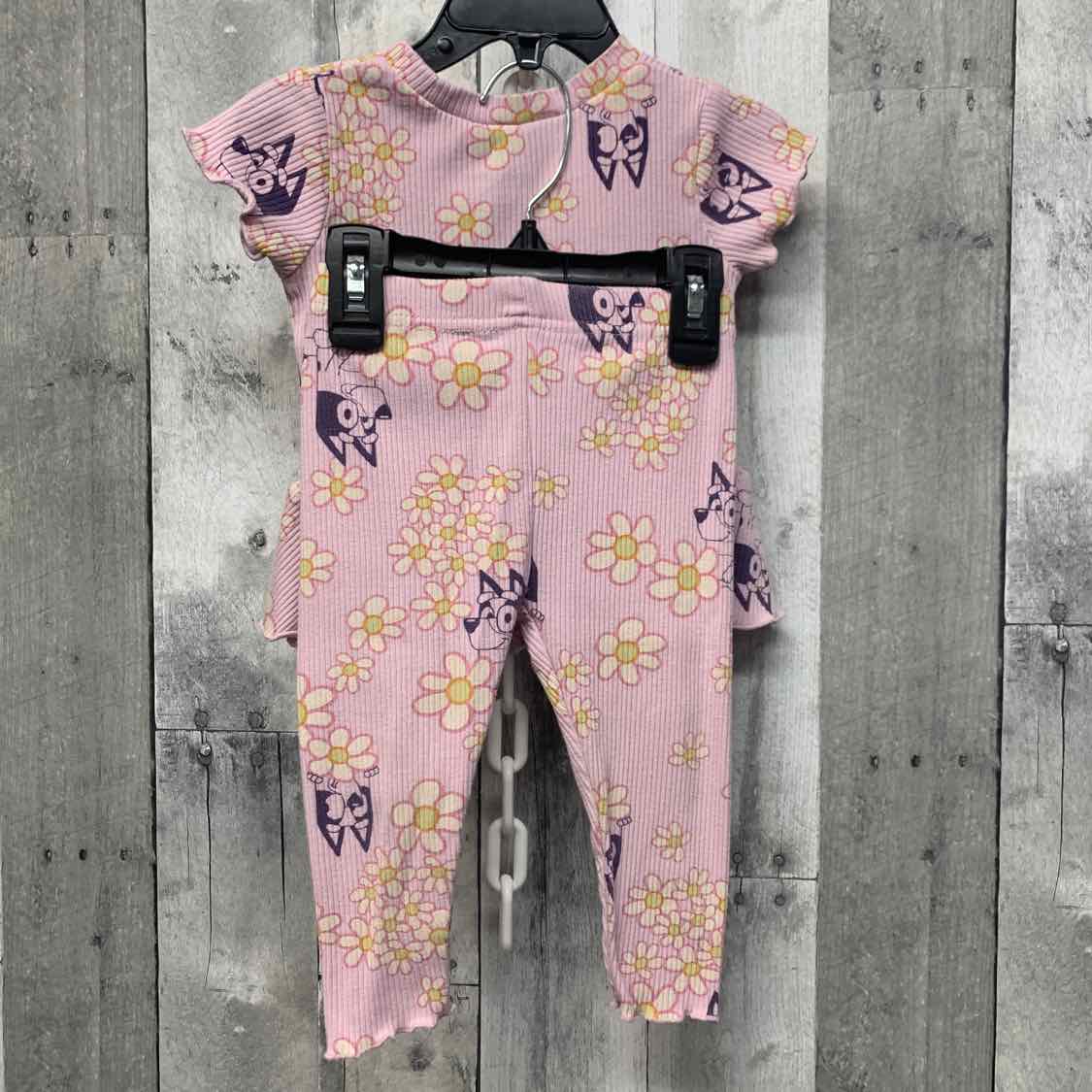 Size 12 Months Purple Print Disney Shirt/Leggings - OodlesCB