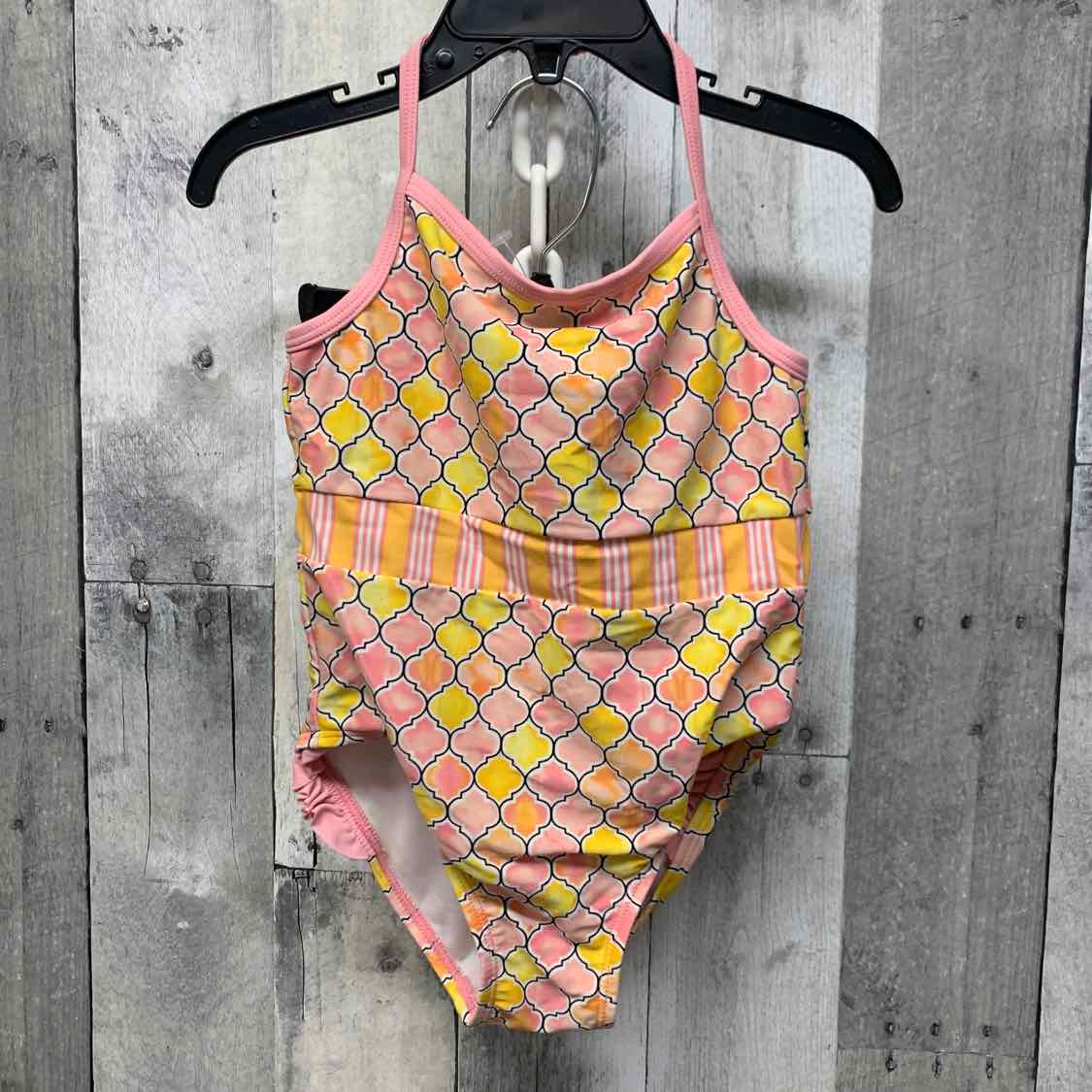 Size 3T Pink Print Tommy Bahama Swim Suit - 1pc