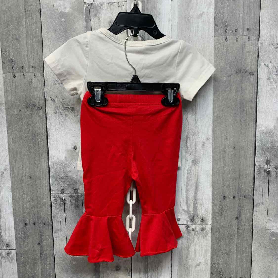 Size 6-9 Months Red/White Shein Shirt/Pants