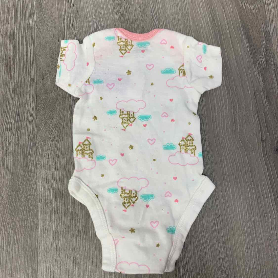 Size Preemie White/Pink Gerber Bodysuit
