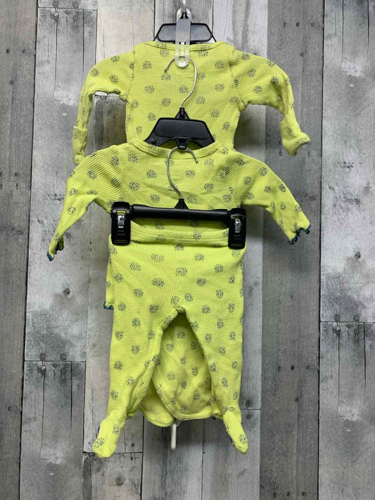 Size 0-3 Months Yellow/Blue B Brand Shirt/Leggings