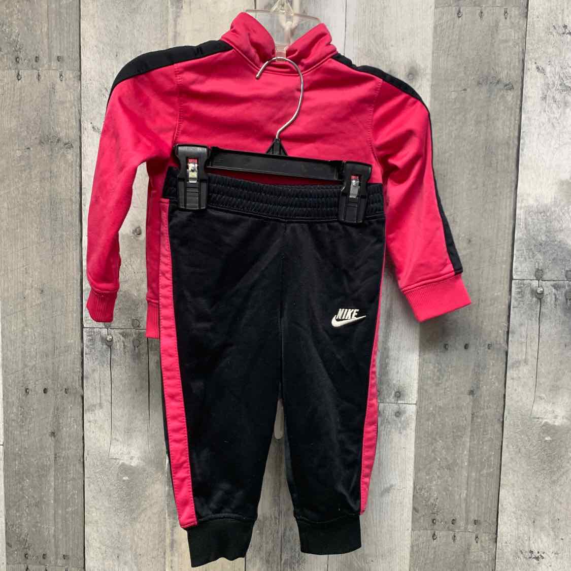 Size 12 Months Black/Pink Sport Brand Jacket/Pants