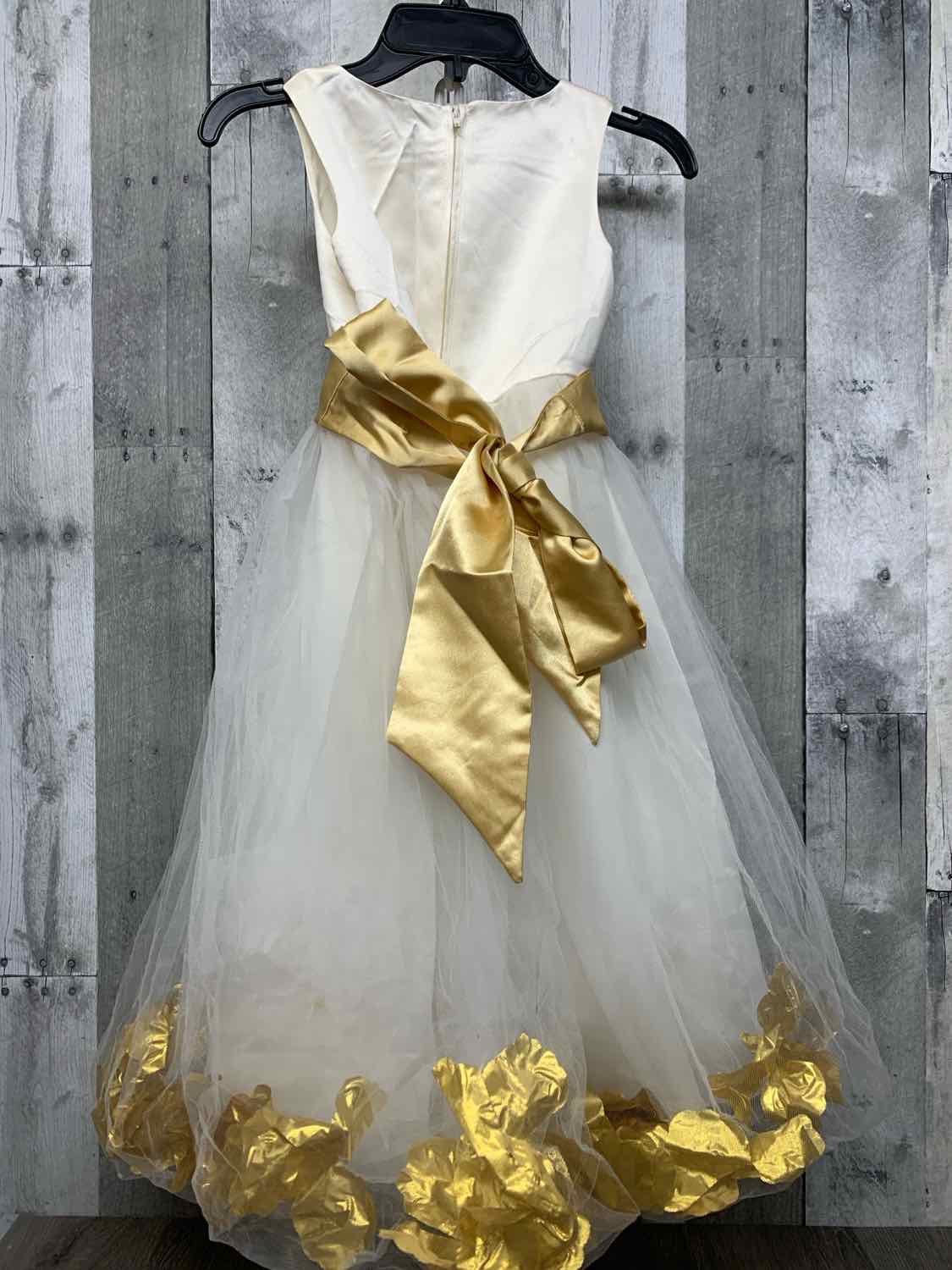 Size 6 White/Gold B Brand Dress - Party