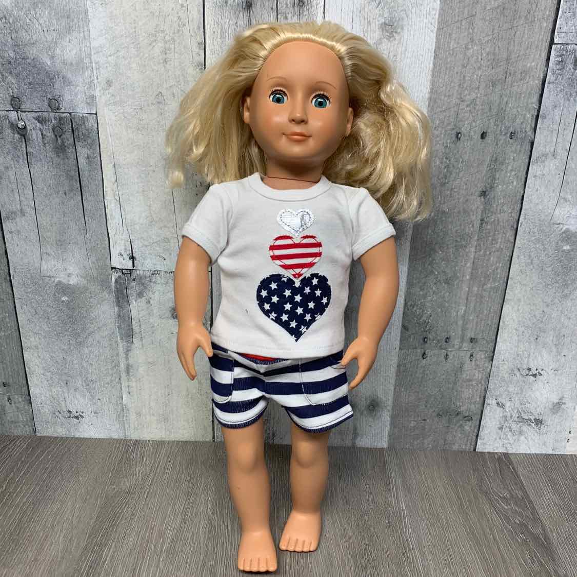 2pc 18" I Heart USA Shirt/Shorts