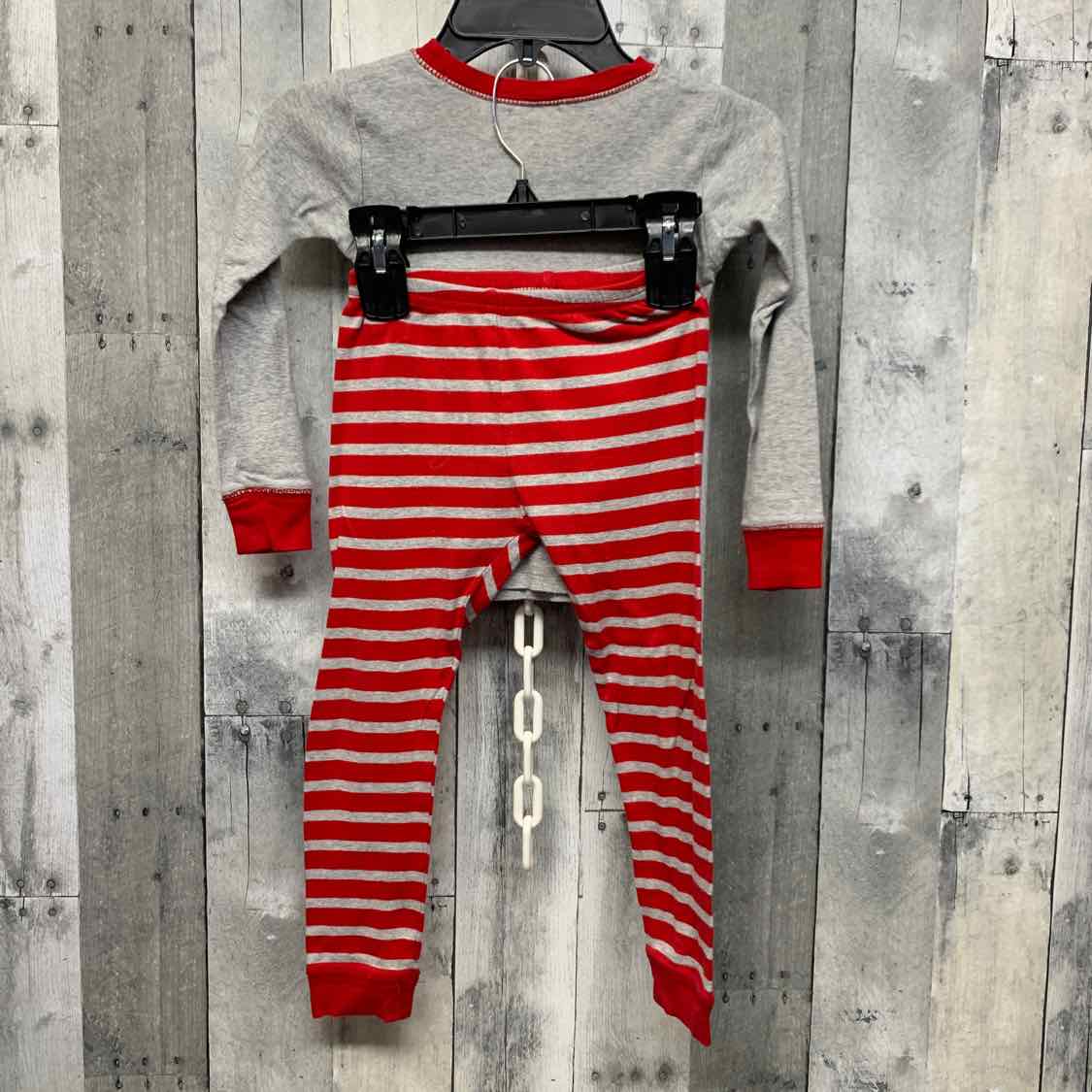 Size 5T Gray/Red Just One You 2pc PJs