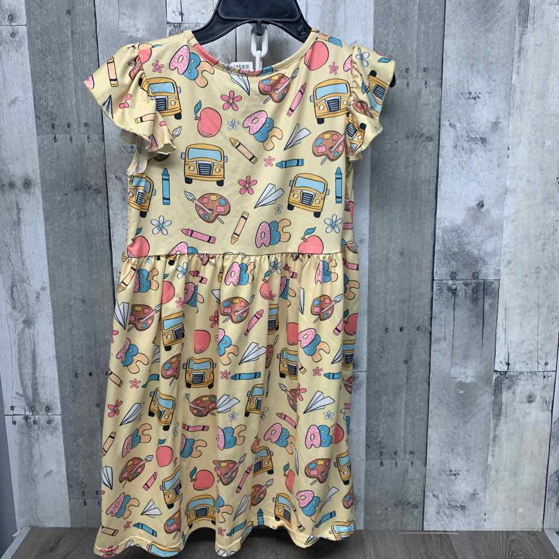 Size 9 Yellow Print B Brand Dress - Knit