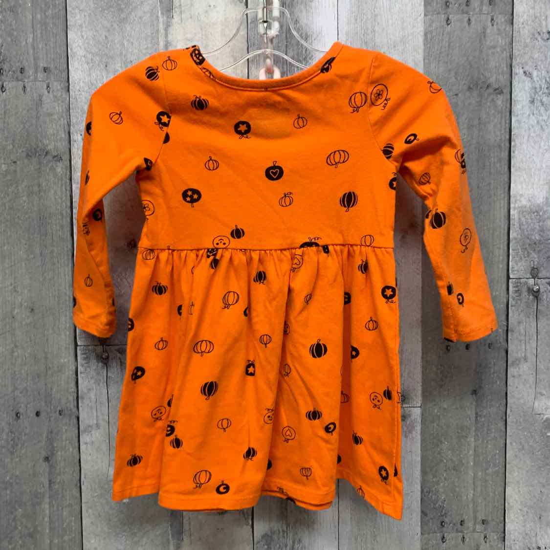 Size 3T Orange Print Cat & Jack LS Dress