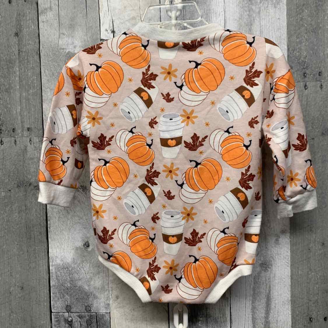 Size 6-9 Months Tan/Orange B Brand Romper