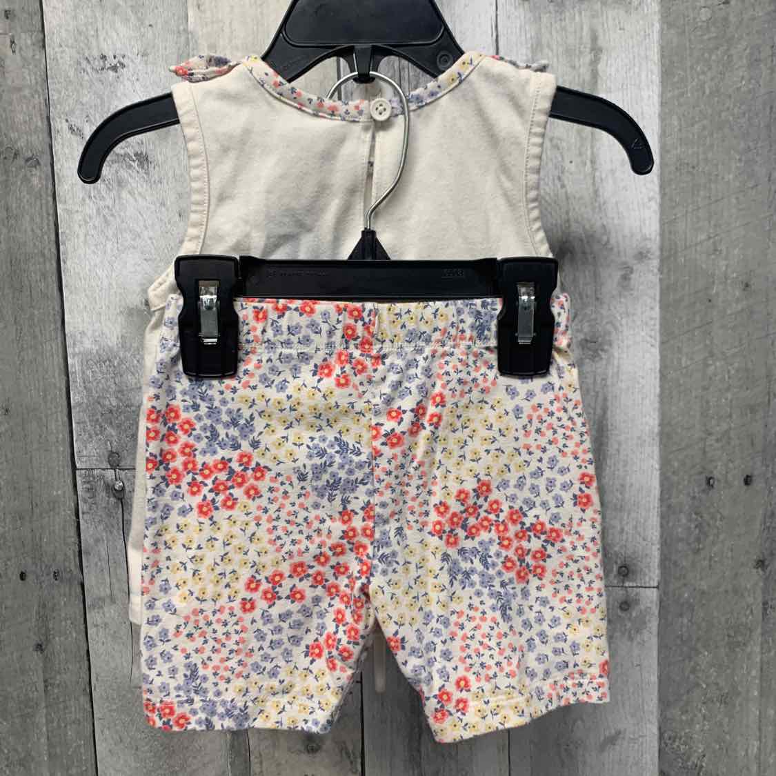Size 24 Months White/Red Little Lass Shirt/Shorts - OodlesCB