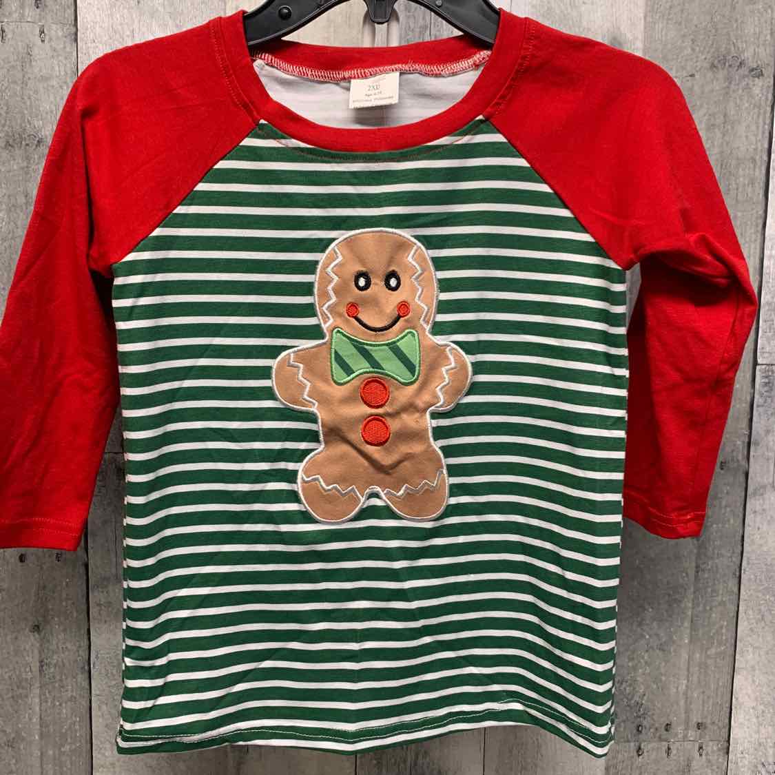 Size 6/7 Red/Green Mid Brand Long Sleeve Shirt