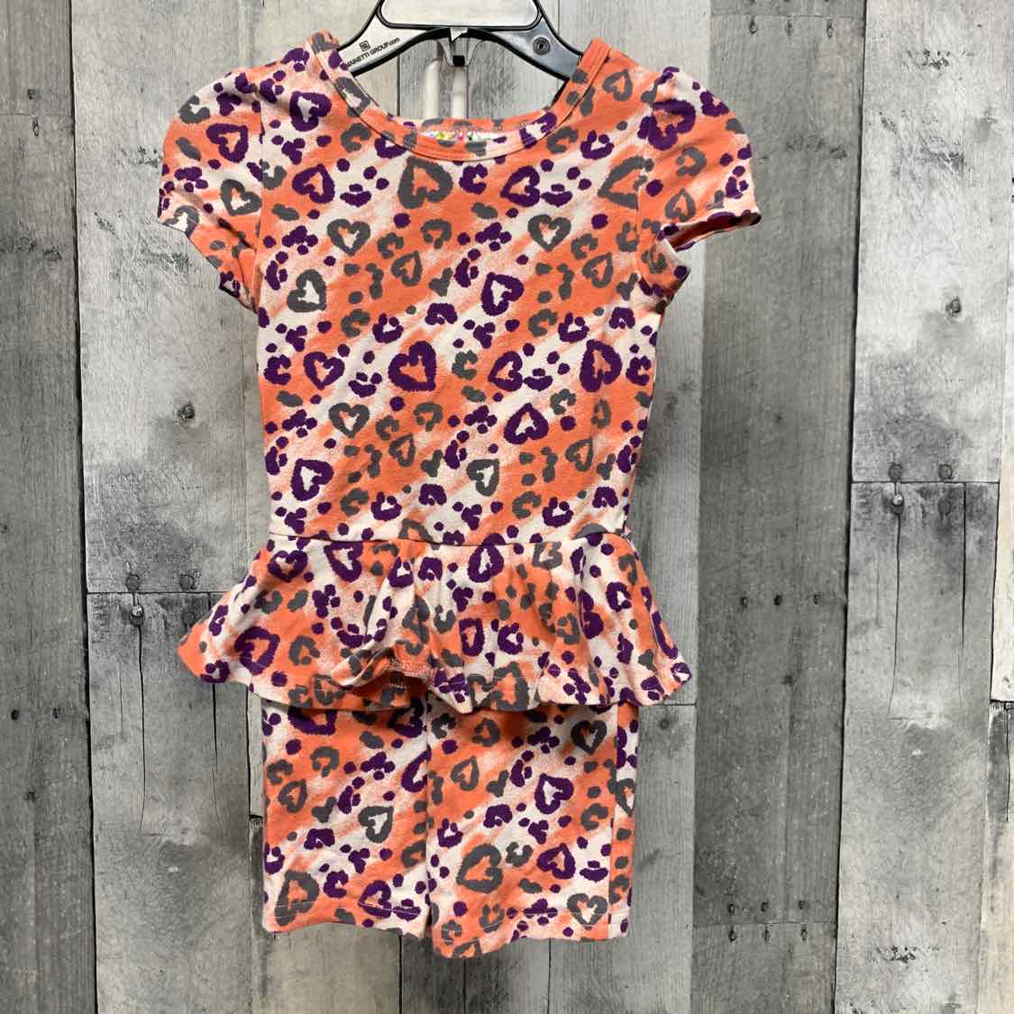 Size 2T Pink Animal Print Dot Dot Smile Romper - OodlesCB