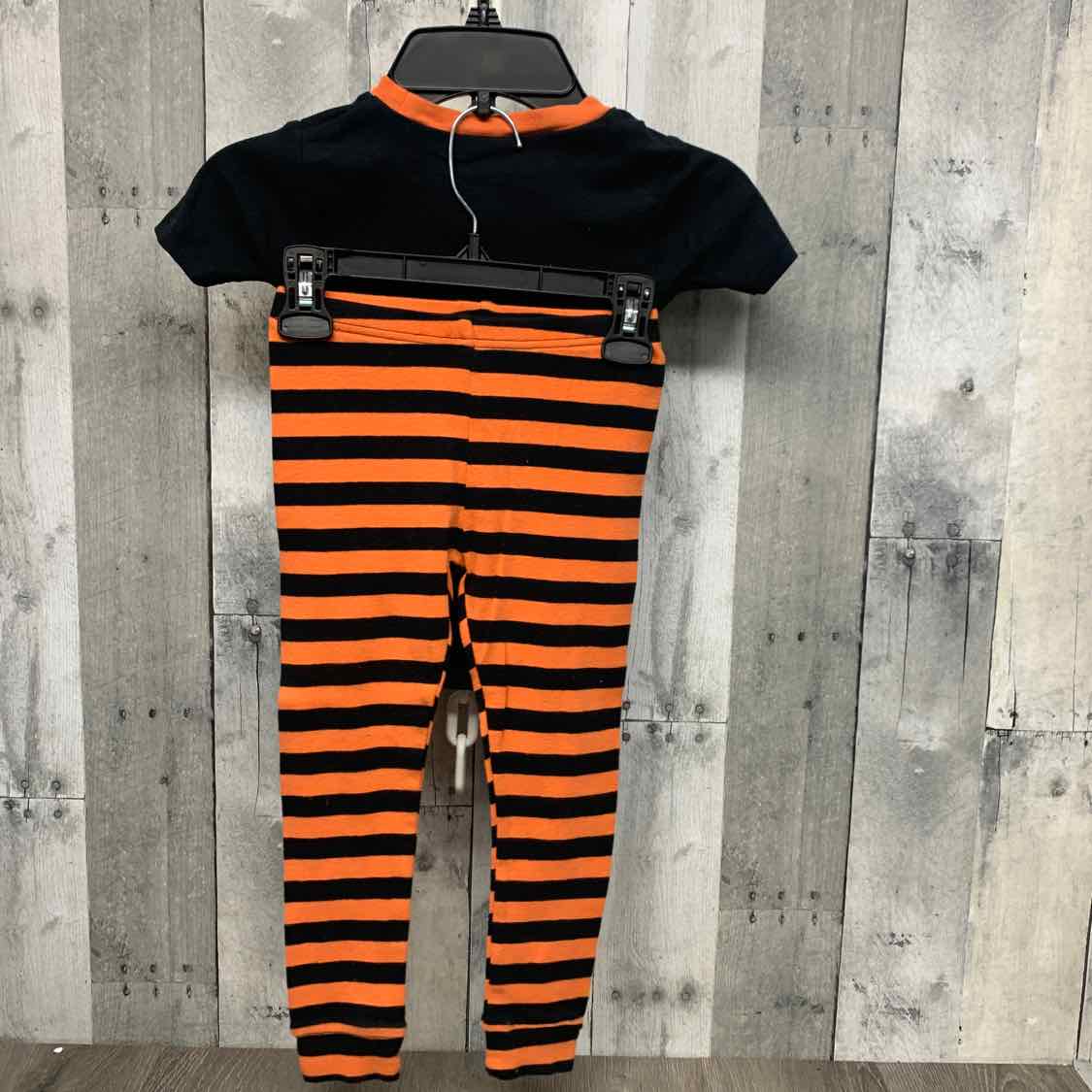 Size 4T Black/Orange Just One You 2pc PJs