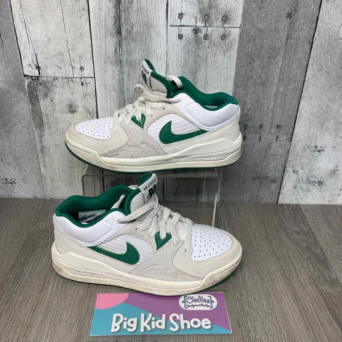 Size 4.5 White/Green Sport Brand Sneakers