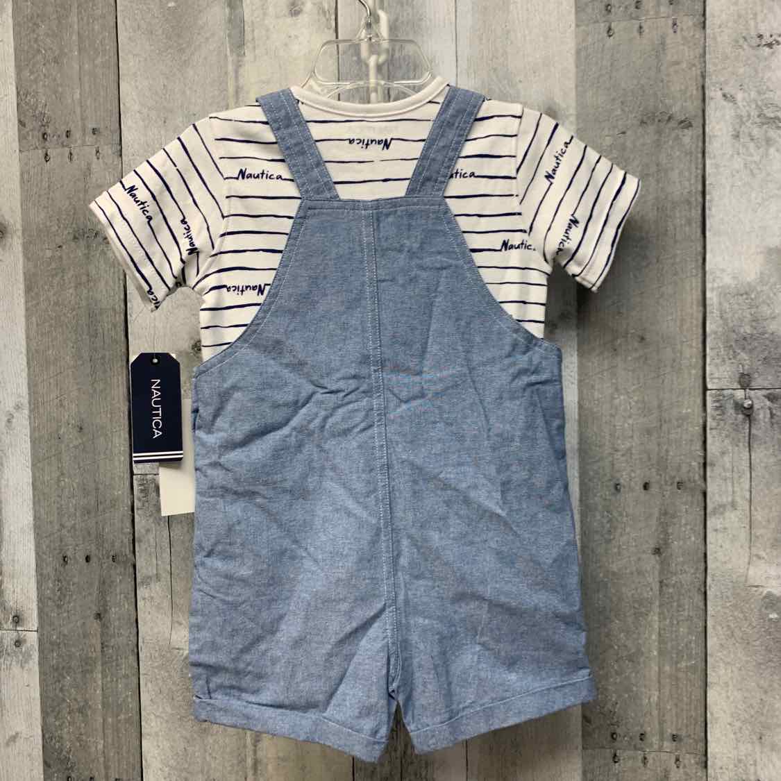 Size 18 Months White/Blue Nautica Shirt/Shorts