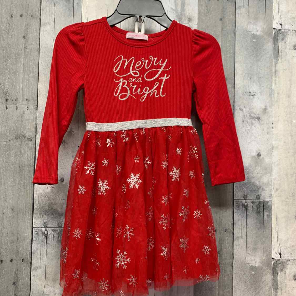 Size 5 Red/Silver Young Hearts Dress