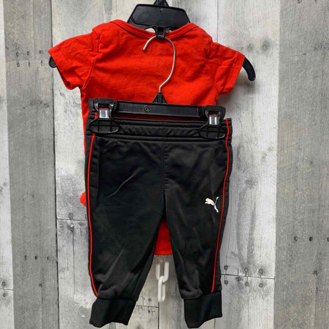 Size 0-3 Months Red/Black Puma Shirt/Pants