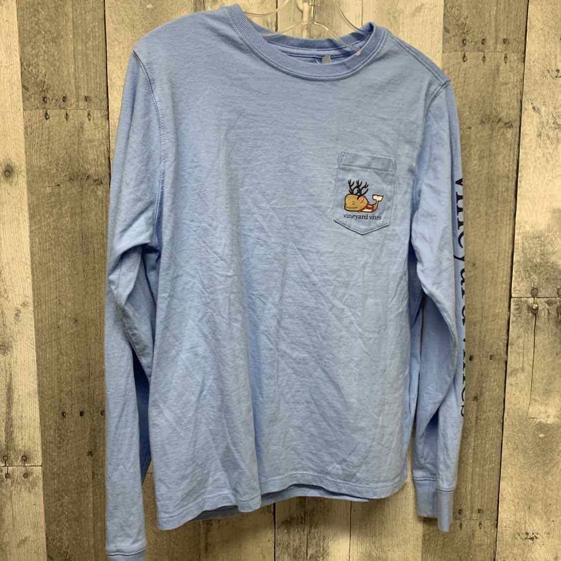 Size 12/14 Blue Graphic Vineyard Vines Long Sleeve Shirt
