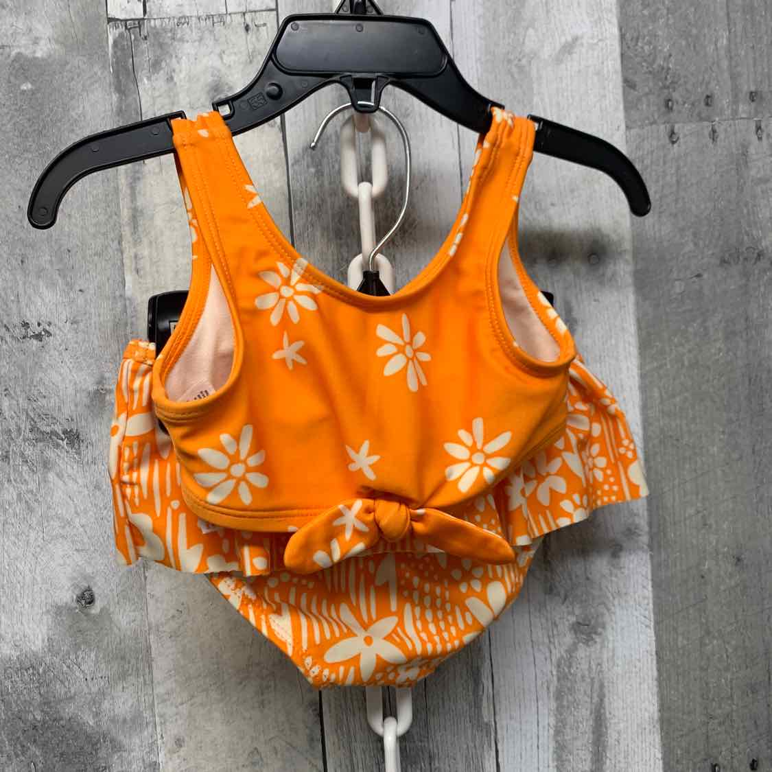 Size 2T Orange Print Cat & Jack Swim Suit - 2pc+