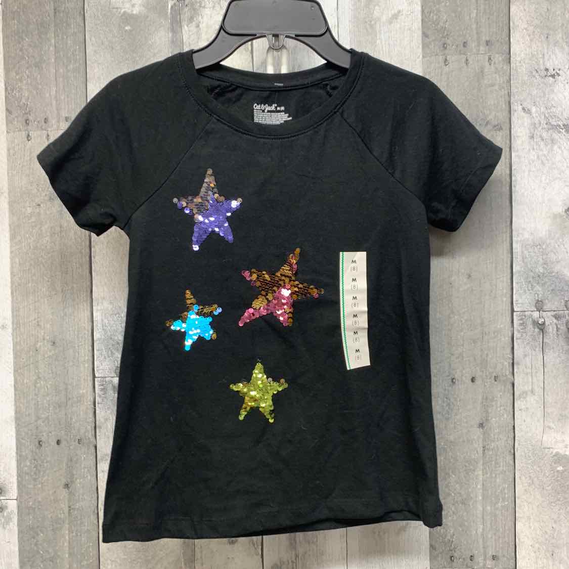 Size 8 Black/Silver Cat & Jack T Shirt