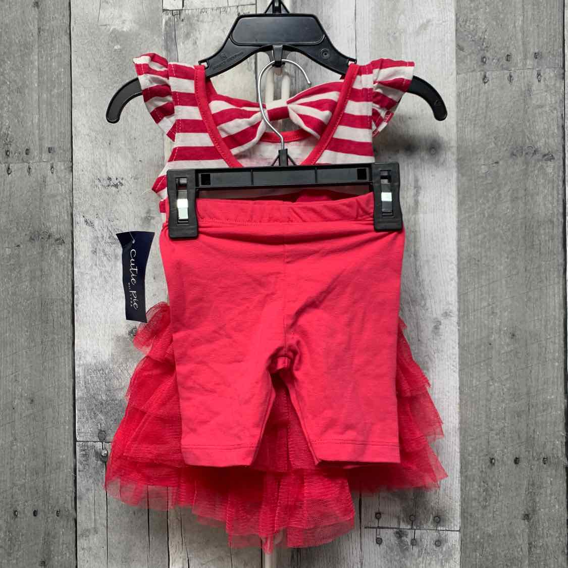 Size 12 Months Pink/White Cutie Pie 2pc Dress