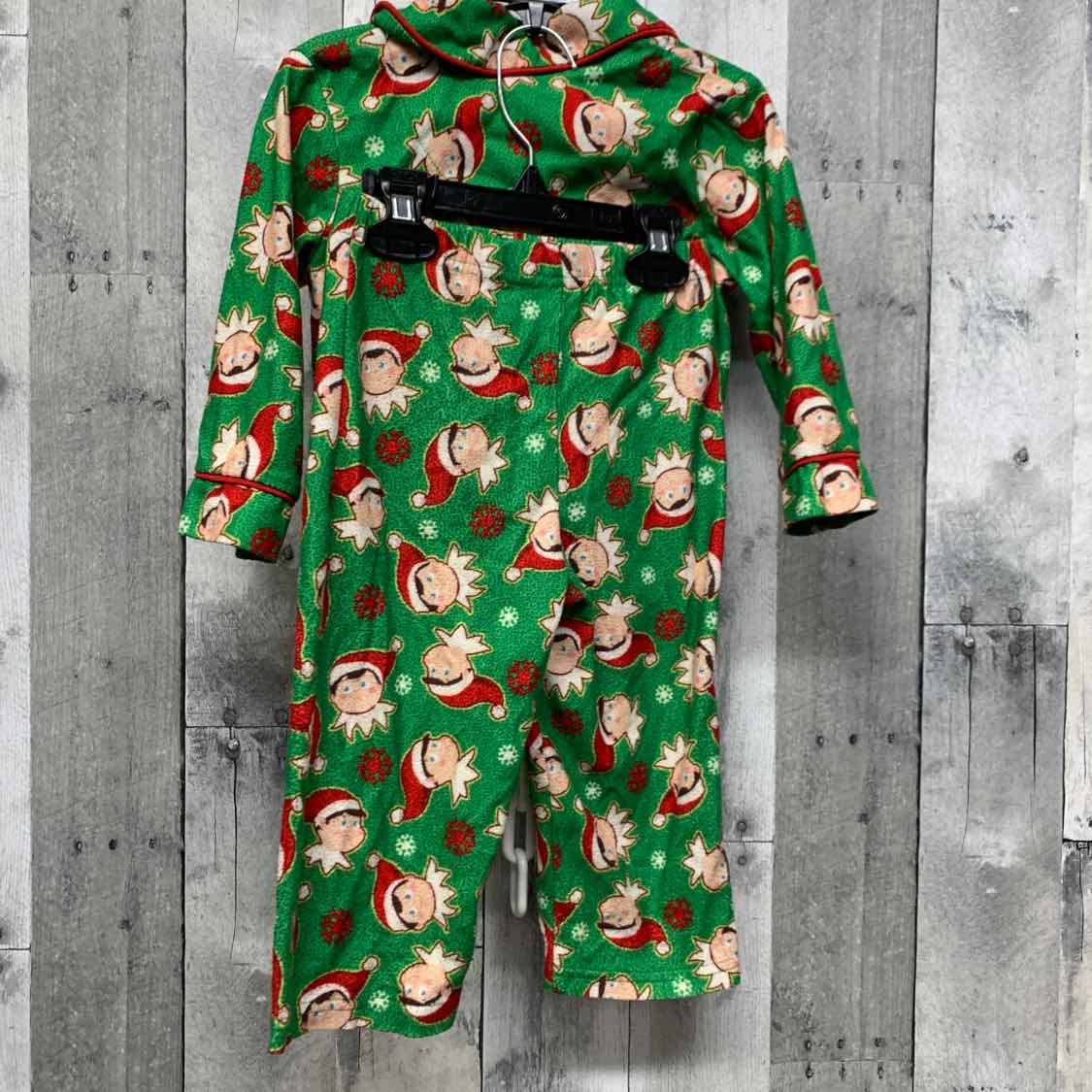 Size 2T Green Holiday Brands 2pc PJs