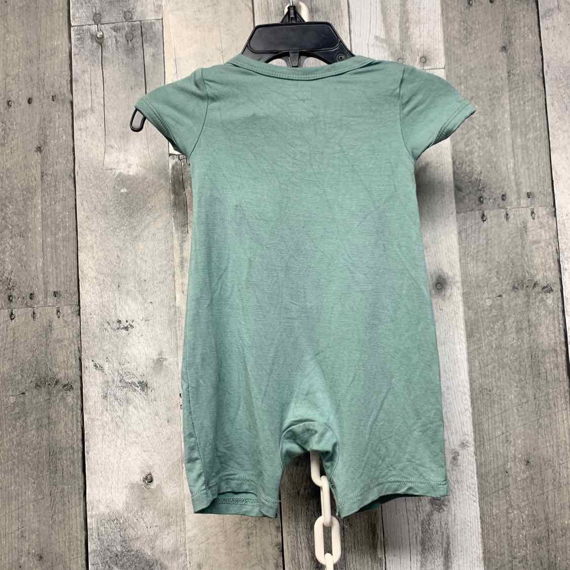 Size 0-3 Months Green Bamboo Romper - OodlesCB