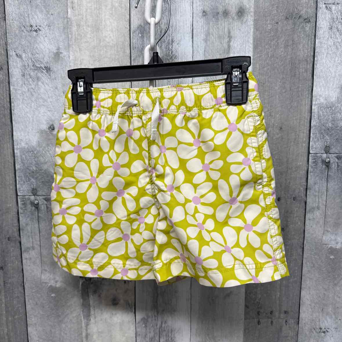 Size 4 Green Floral Print Hanna Andersson Swim Trunks