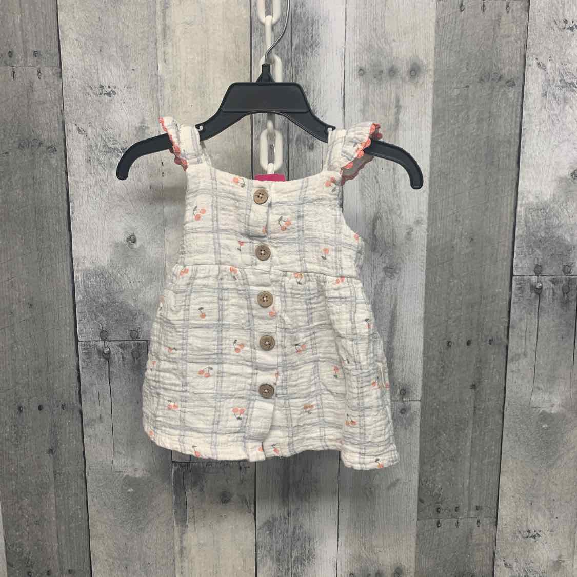 Size 3-6 Months White/Blue B Brand Dress