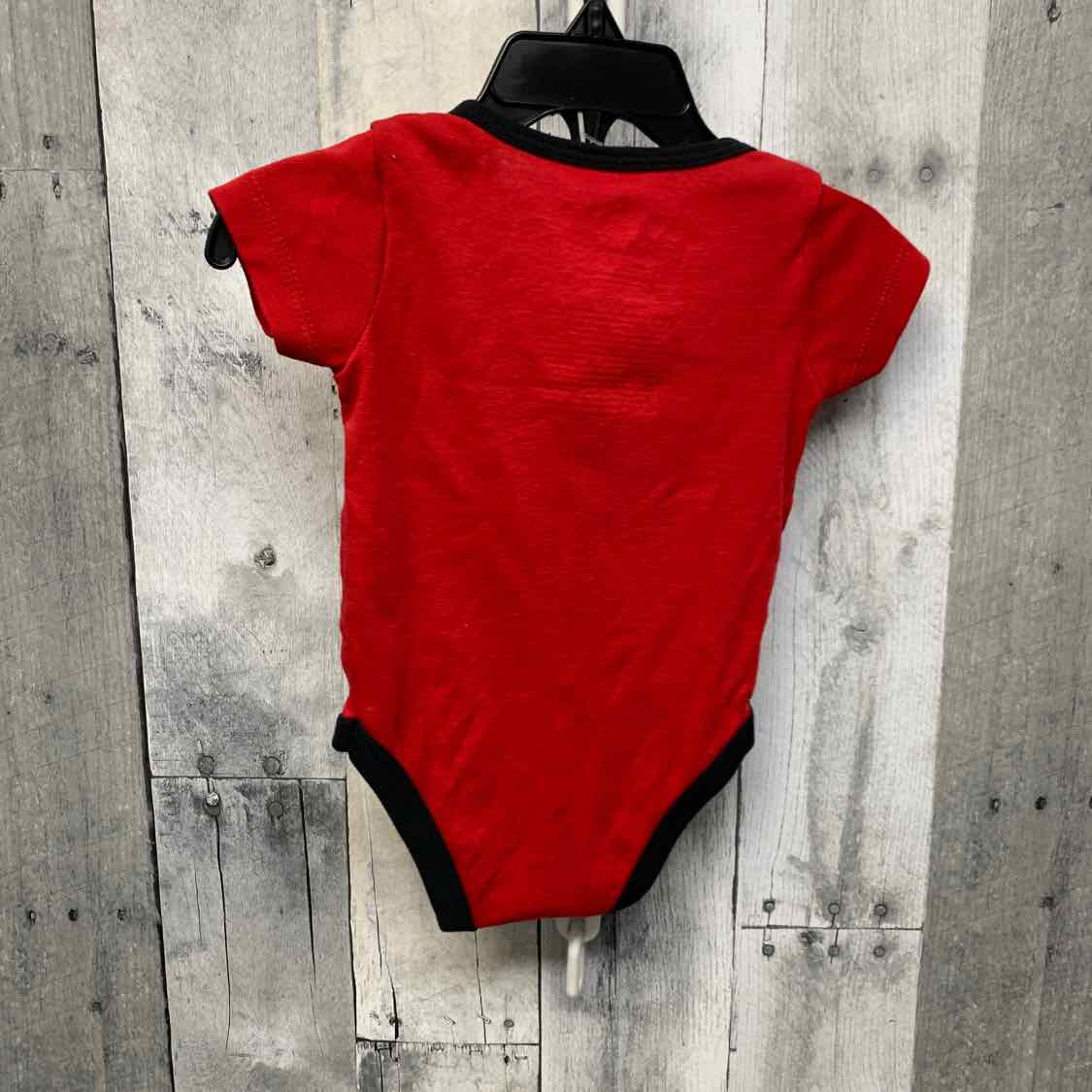 Size 9 Months Red/Black Sport Brand Bodysuit