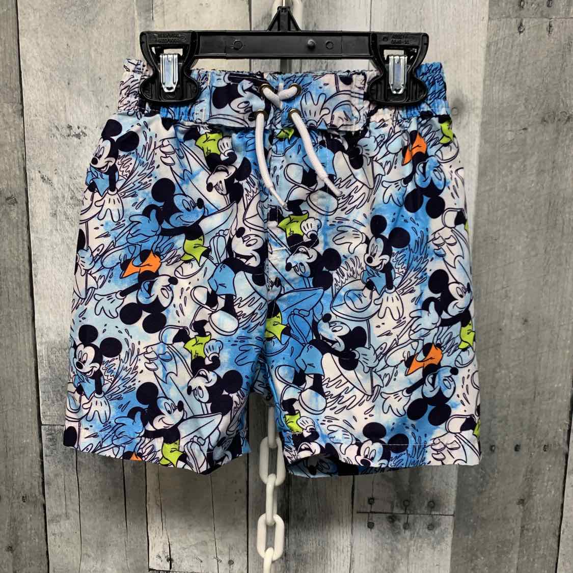 Size 3T Blue/Black Disney Swim Trunks
