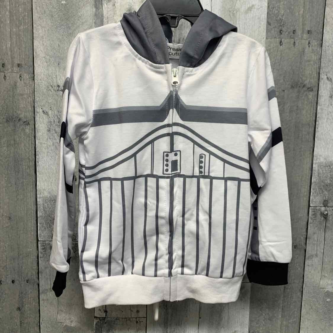 Size 3/4 White Print Presley Couture Light Jacket