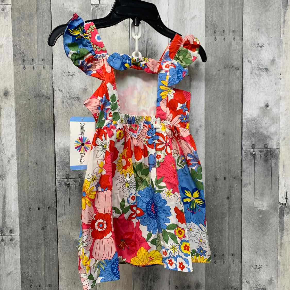 Size 4T Pink Floral Print B Brand Dress - Knit - OodlesCB