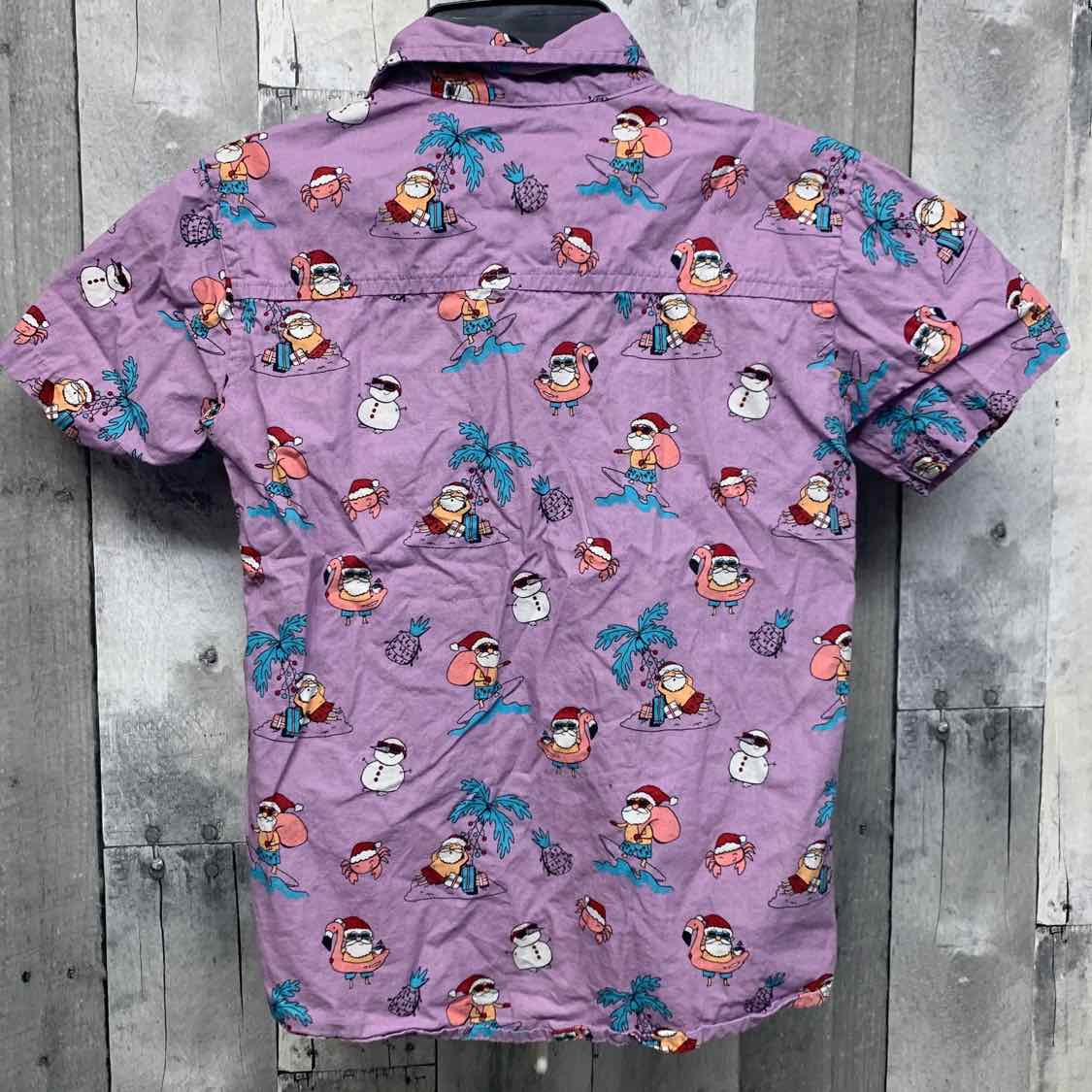Size 7 Purple Print B Brand Button Up