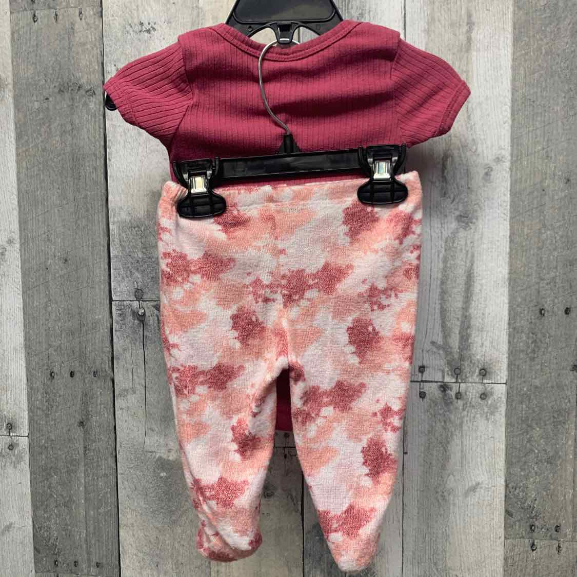 Size 0-3 Months Pink Chick Pea Shirt/Pants