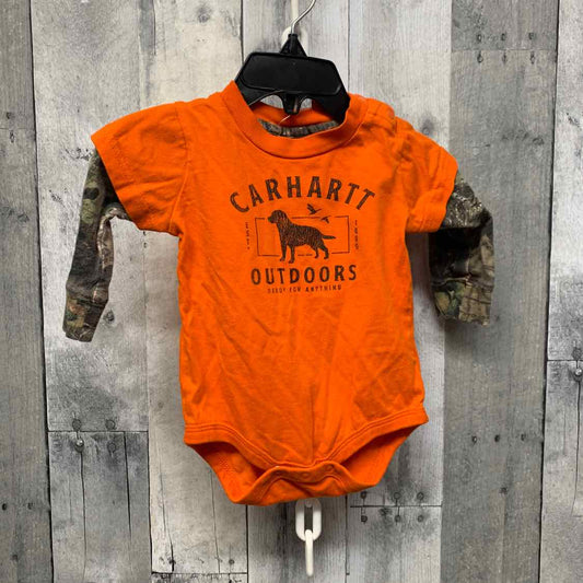 Size 6 Months Orange/Green Carhartt Bodysuit