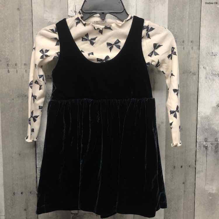 Size 4T White/Black Child of Mine 2pc Dress