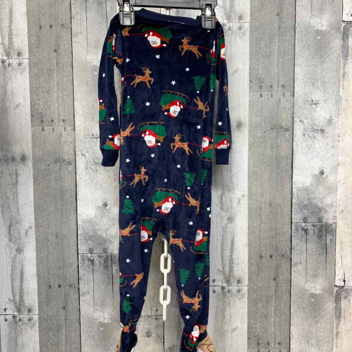 Size 18 Months Navy Print Child of Mine Footy PJs
