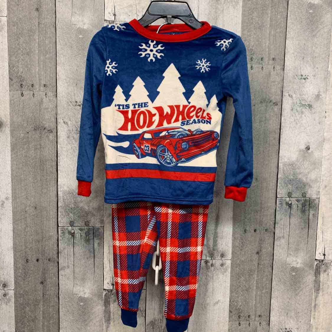 Size 3T Blue/Red Hot Wheels 2pc PJs