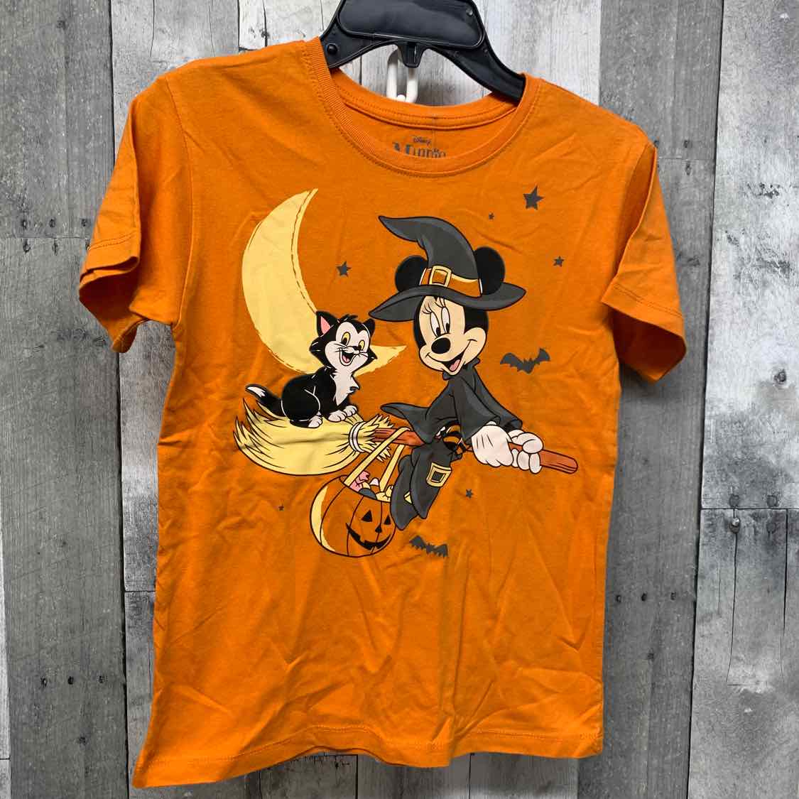 Size 7/8 Orange/Black Disney T Shirt