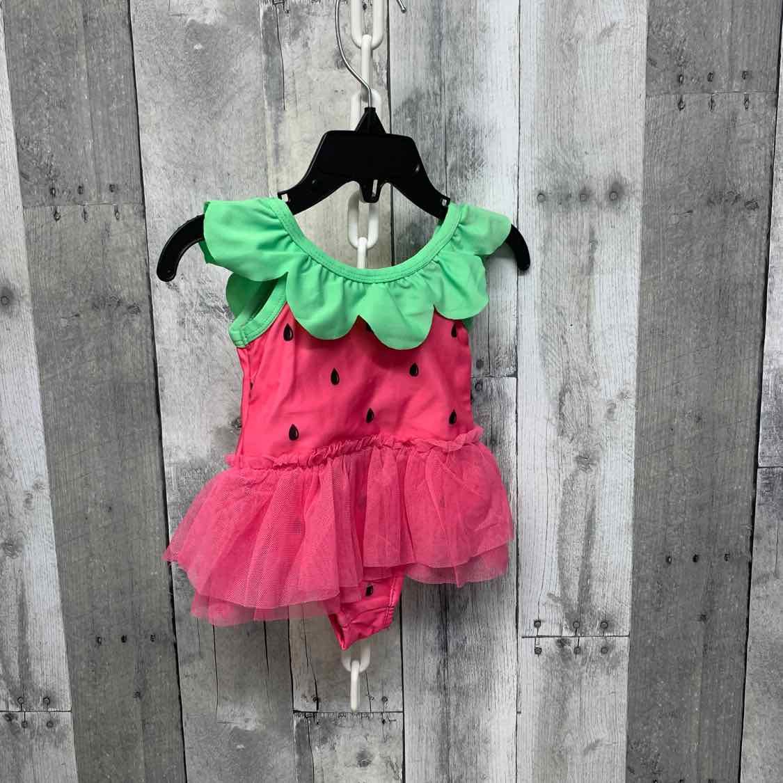 Size 12 Months Pink/Green Penelope Mack Swim Suit - 1pc