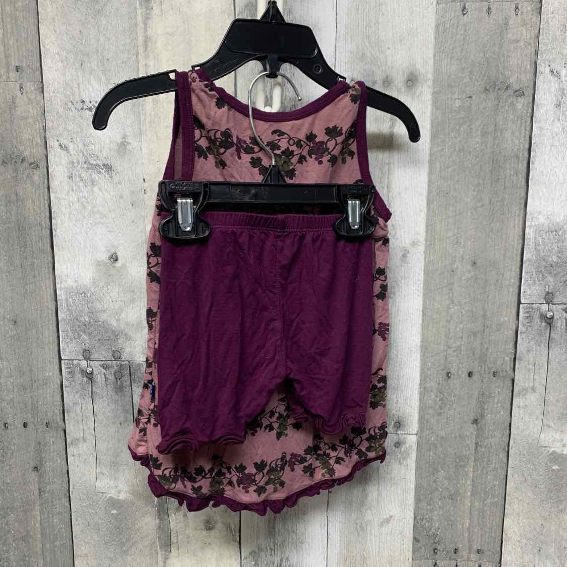 Size 2T Purple Bamboo Shirt/Shorts