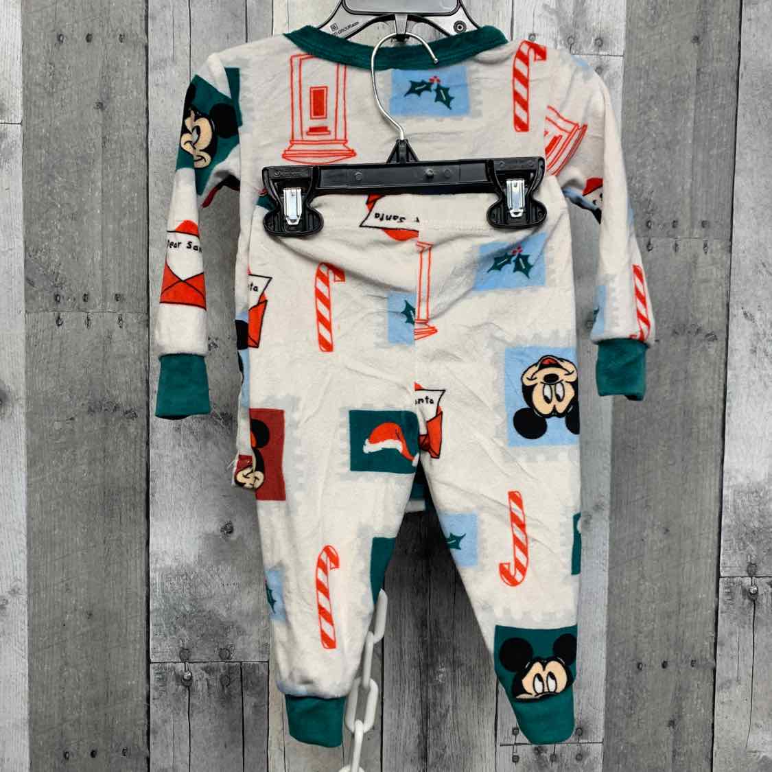 Size 18 Months White/Green Disney 2pc PJs