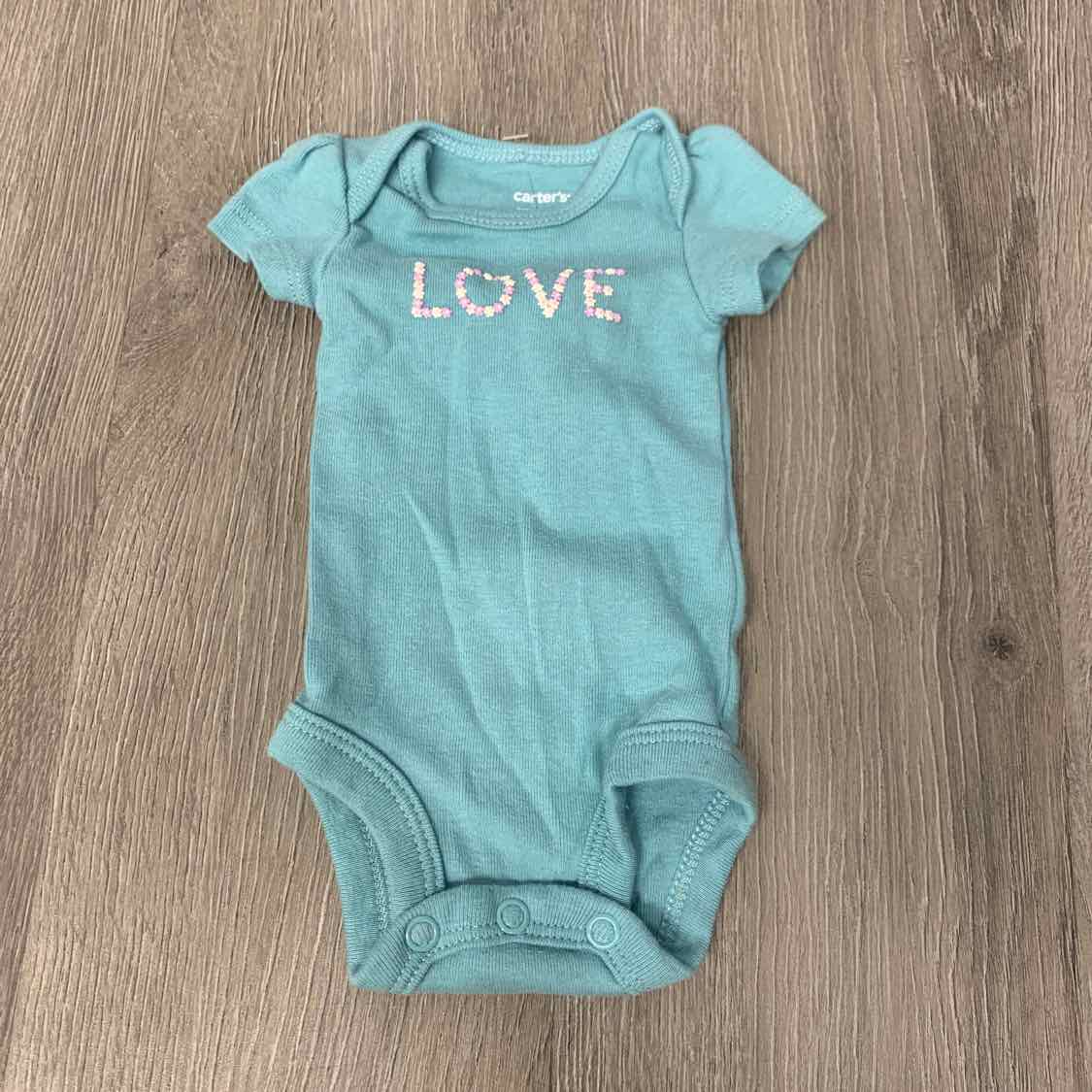 Size Preemie Teal Carter's Bodysuit