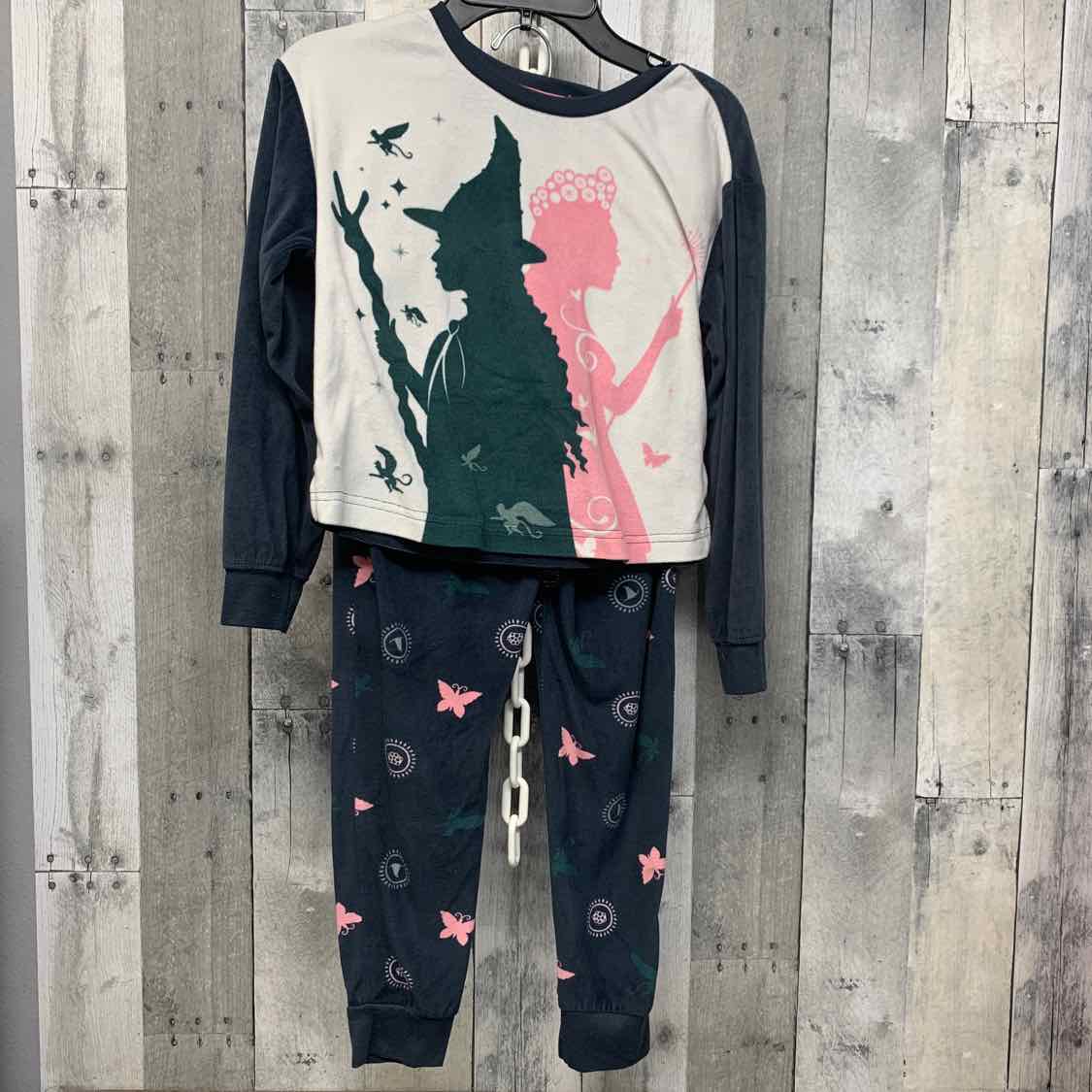 Size 8 Gray/Ivory B Brand 2pc PJs
