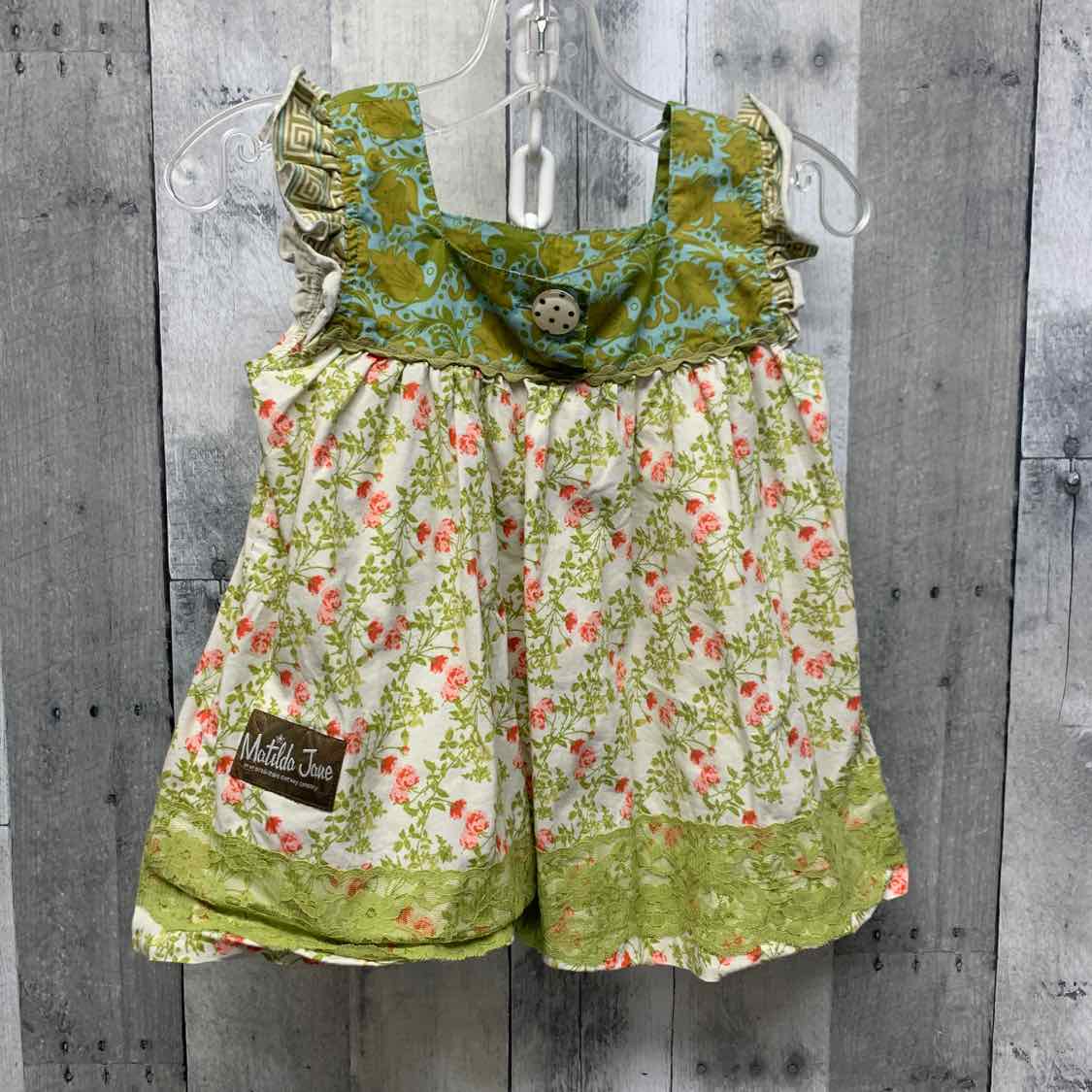 Size 4 Green/Pink Matilda Jane Tank Top