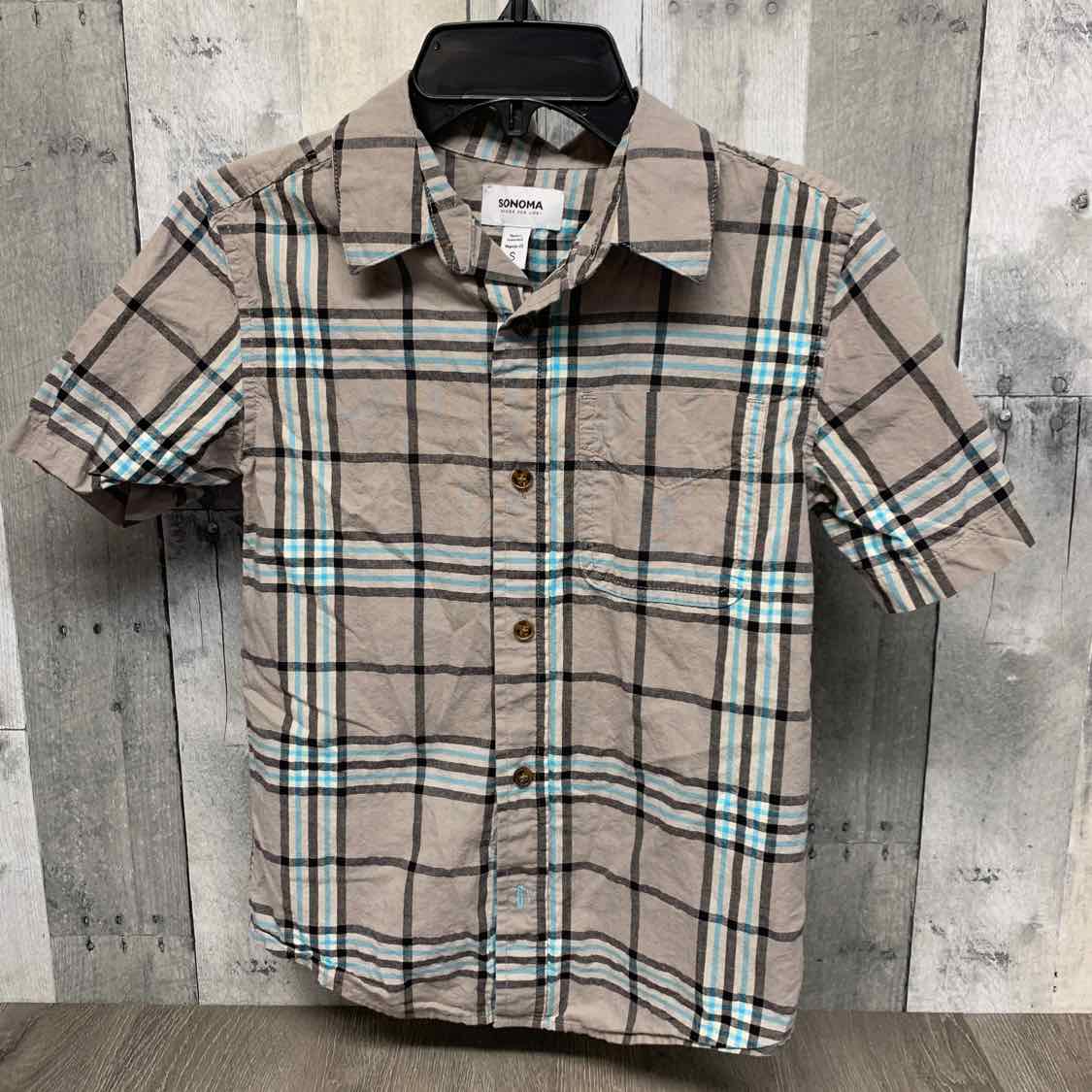 Size Small Gray Plaid Sonoma Button Up