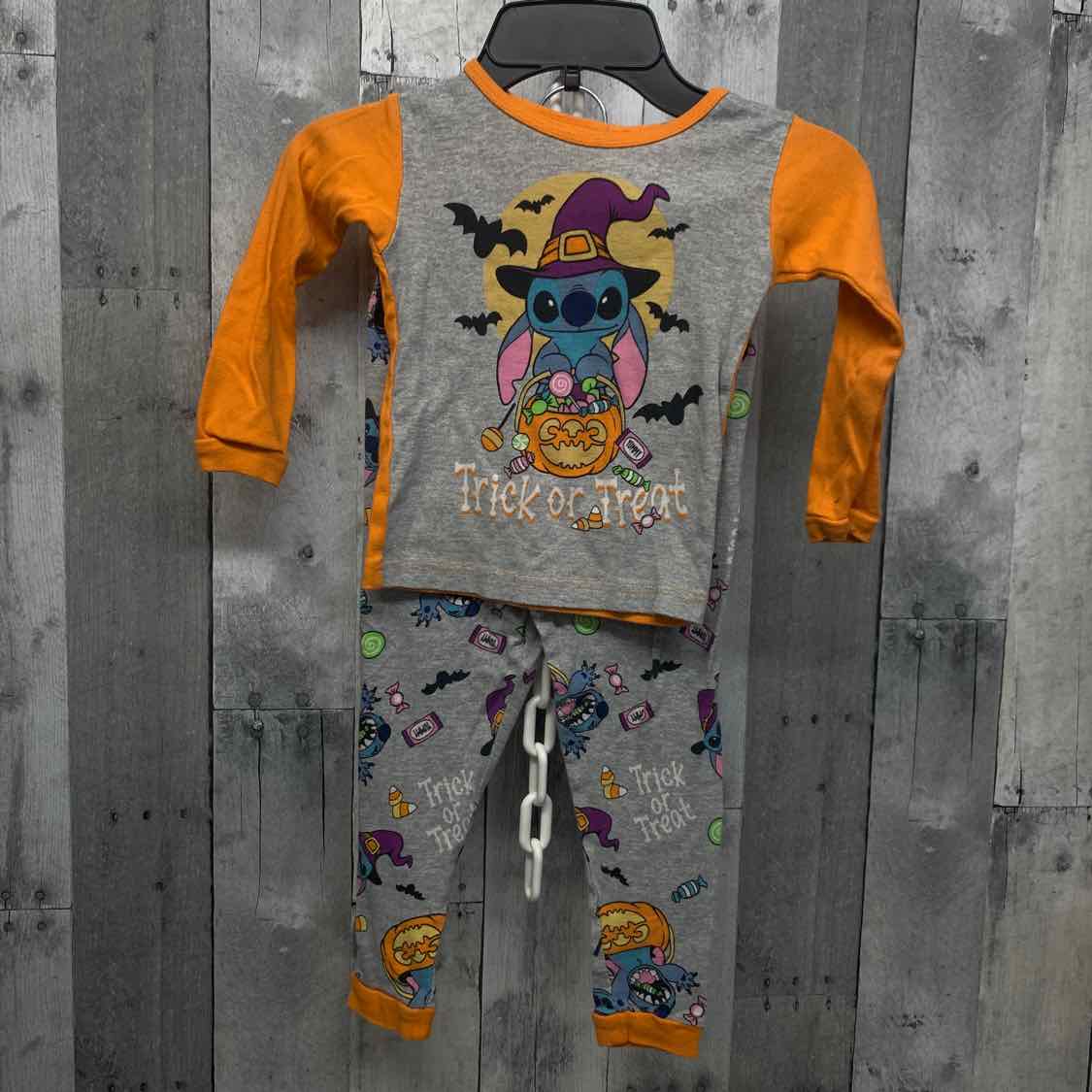Size 4T Orange/Gray Disney 2pc PJs