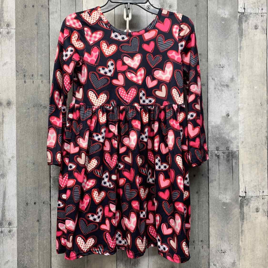 Size 7/8 Red/Pink B Brand LS Dress